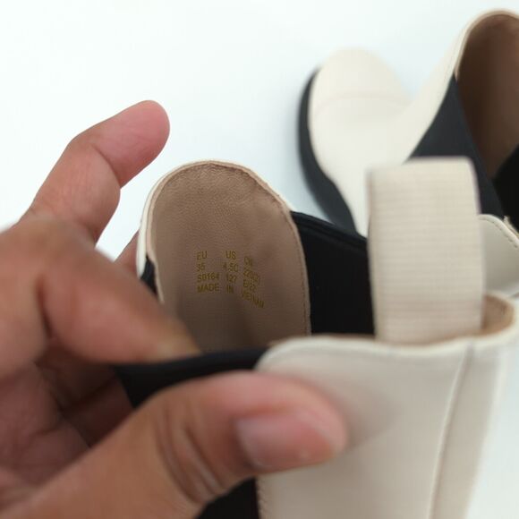 STUART WEITZMAN Women 4.5 C Norah Boots Bootie White Ankle Chelsea Lug Sole NEW - Picture 8 of 9